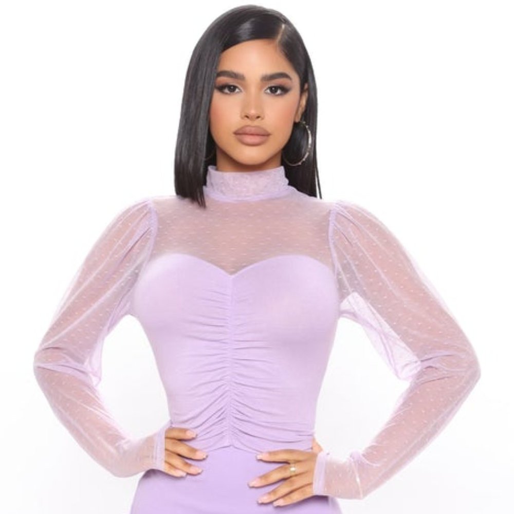 Divine Mesh Top - Lavender